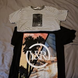2 young and reckless shirts $25 for the pair